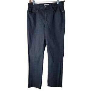 Lee Classic Fit Brown Blue Printed Straight Jeans Women Size 14